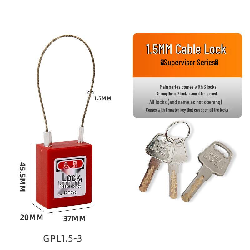 Bedi 38mm Industrial Safety Padlock: Engineering Plastic Insulated Electrical Lockout/Tagout (LOTO)