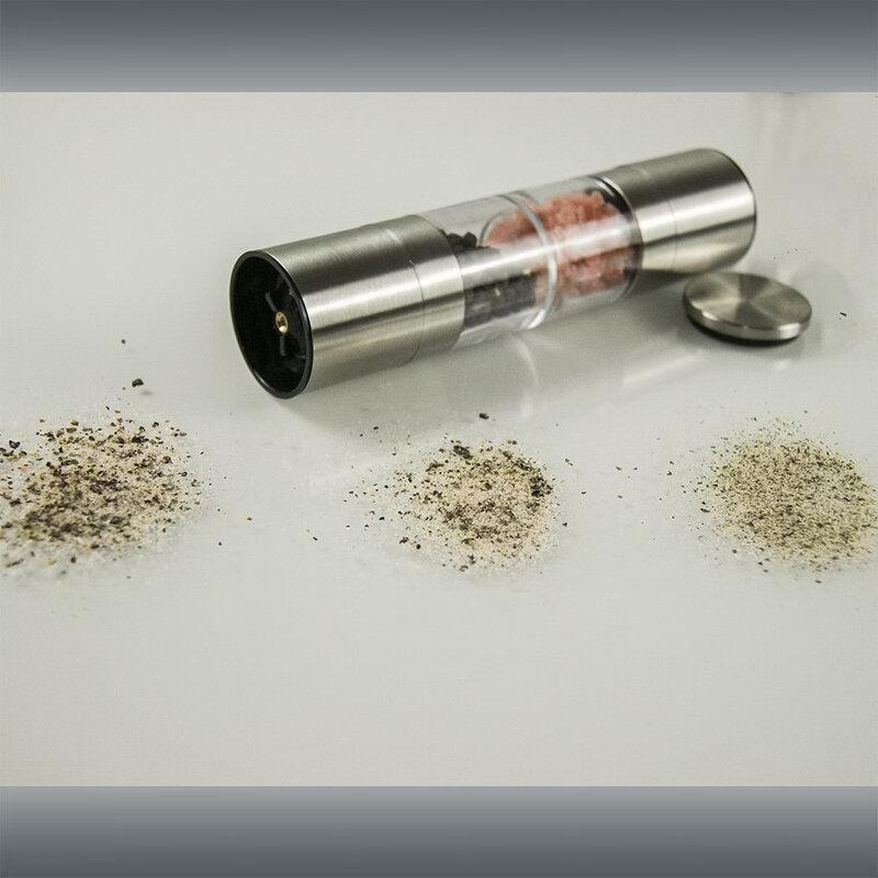 Ruhan Manual Stainless Steel Salt & Pepper Grinder Set
