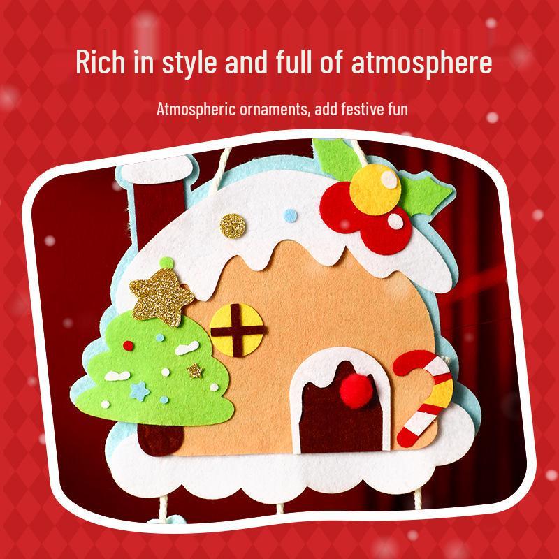 DIY Non-Woven Christmas Tree & Santa Ornaments Kit for Kids