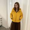 White duck down ribs light puffs hooded down jacket women's new loose and thin versatile warm jacket
