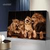 Modern Lion Family Canvas Painting Wild Animals Lion Wall Art Posters Canvas Prints Art Pictures for Living Room Home Decoration