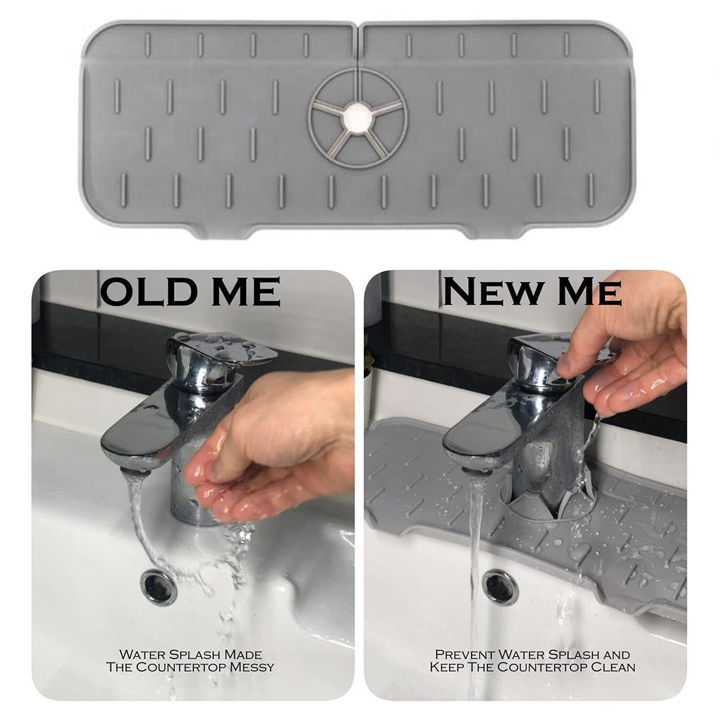 Faucet Guard Kitchen Sink Drain Mat Water Catcher Storage Countertop Protector Household Upgrade Pads