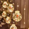 Festive Window Curtain Lights & Ornaments - Luminous Wishing Balls for Christmas Scenes