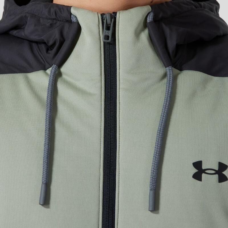 Under Armour Training Fitness Hooded Warm Jacket Men Jacket Green 1382159-504