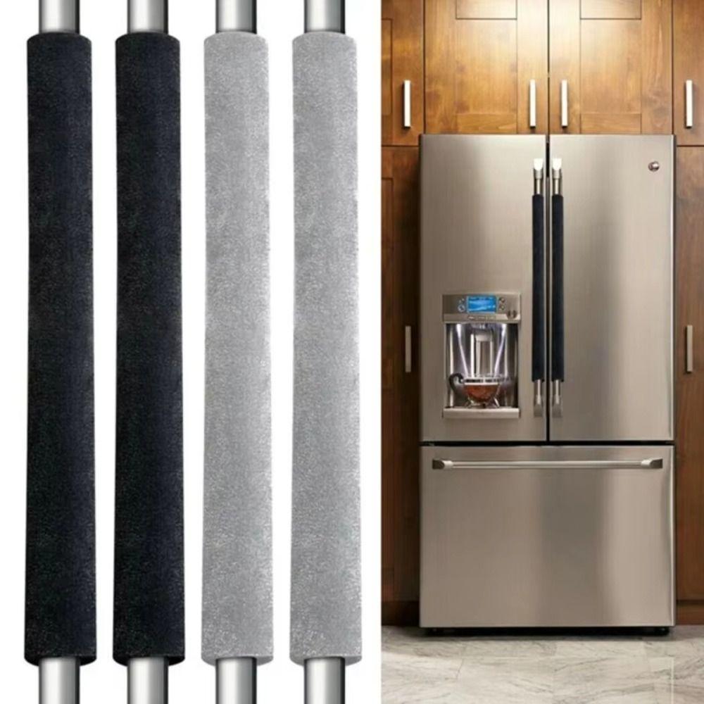 2Pcs Oil-proof Refrigerator Handle Cover Washable Appliance Handle Covers Stain-resistant Oven Door Handle Cover Home Decors