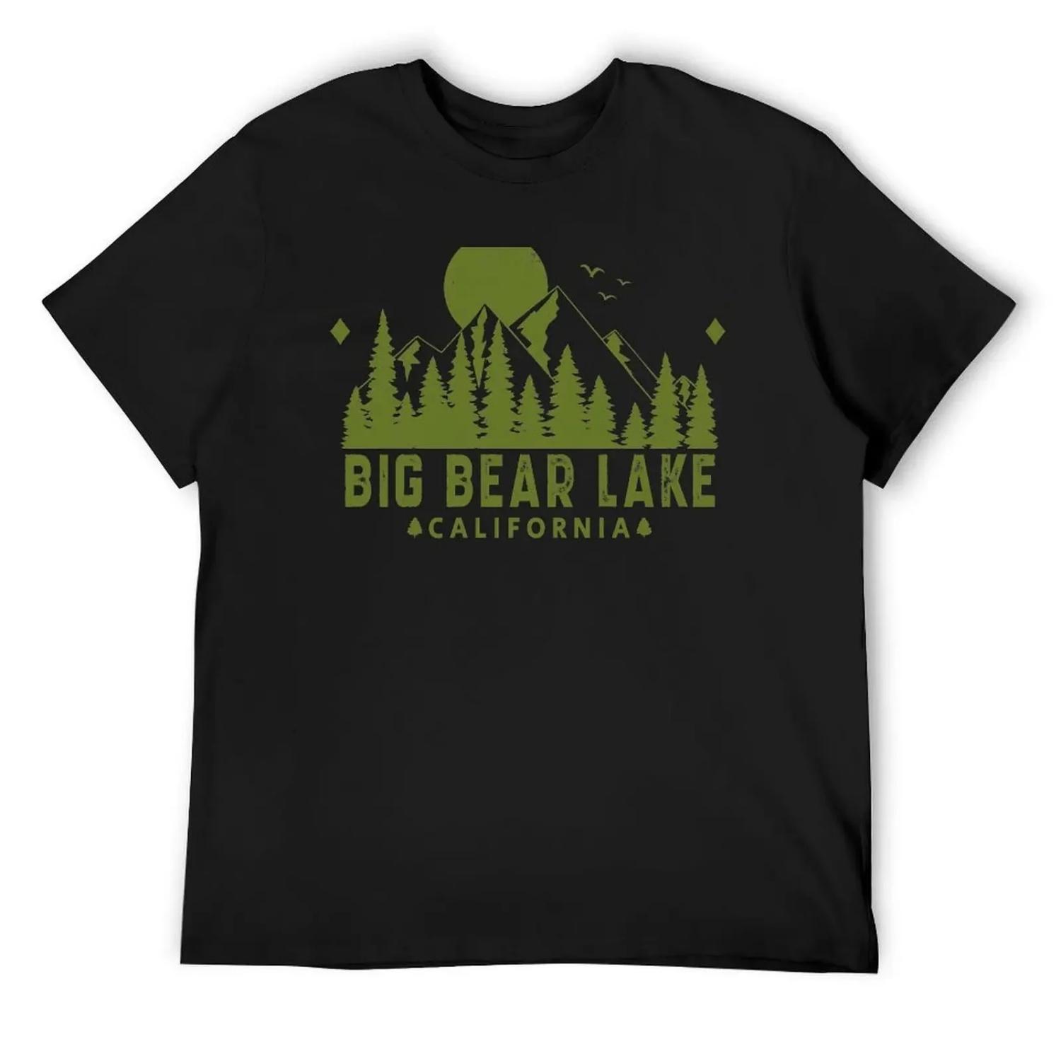 

Big Bear Lake California Mountain View T-Shirt customs vintage croswit shirt man football t shirt oversized t shirts for men S