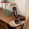 Fashion Soft Fashion Buckle Ladies Mary Janes Flats Shoes Casual Female Shallow Footwear Round Toe Women Ballet Flats Shoes