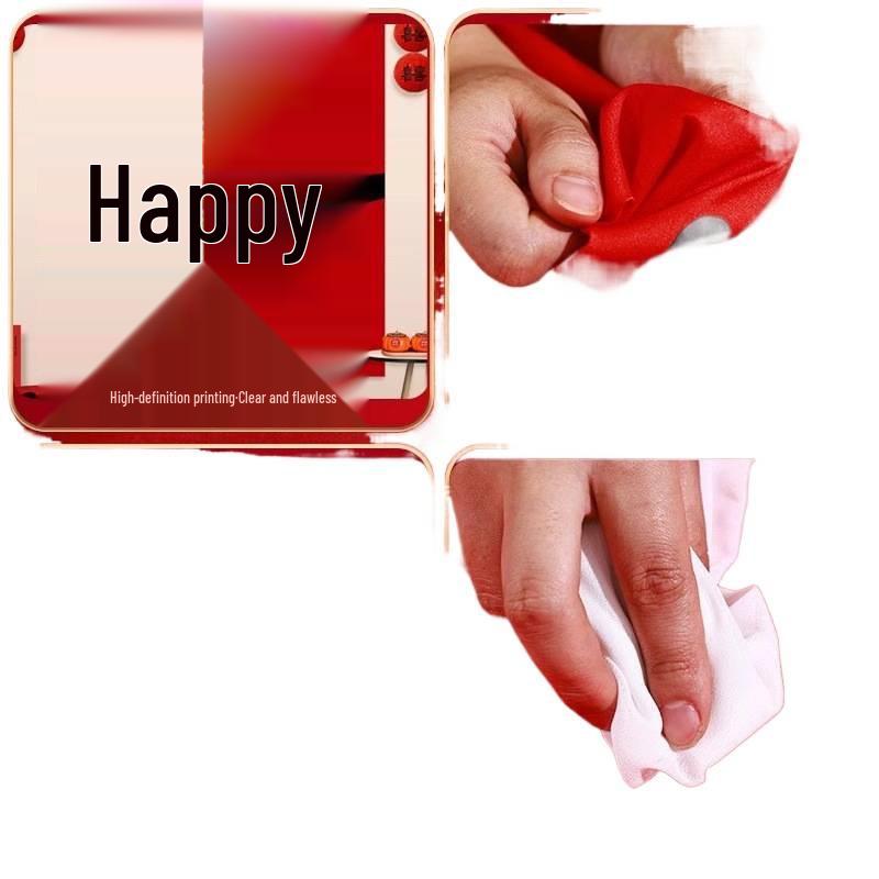 Double Happiness Banner for Outdoor Rural Wedding Courtyard Decor
