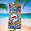 Doraemon Beach Towel Cartoon Cute Printed Bath Towel Microfiber Robotic Cat Swimming Quick Dry Comfortable Soft Beach Towel