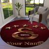 Galatasaray S Custom Name Round Area Rug,Carpet Rug for Living Room Bedroom Sofa Playroom Decor,Non-slip Floor Mat