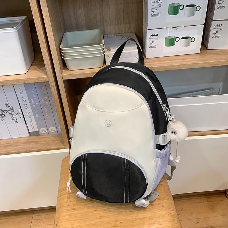 College Youth Nylon Backpack With Waterresistant Design For School And University Students чёрный