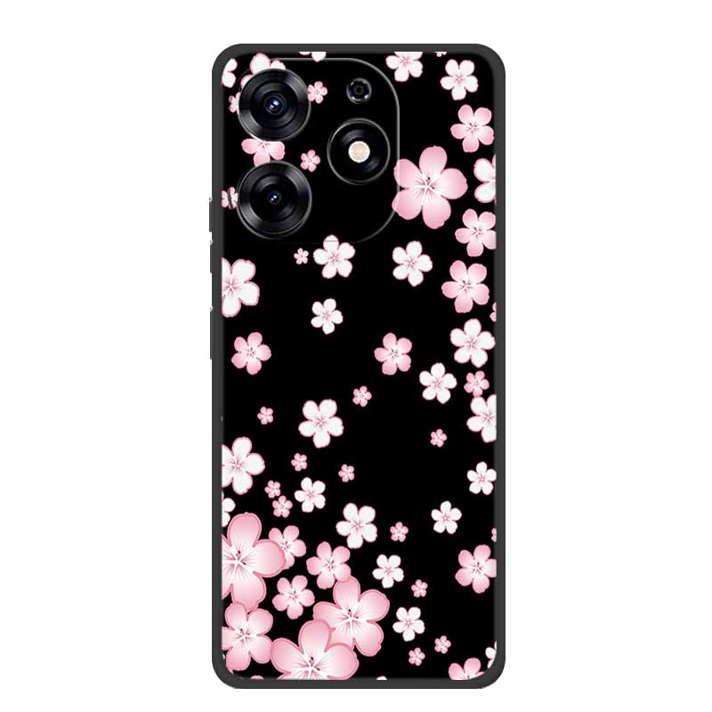 For Infinix Smart 8 Plus Case Luxury Soft Silicone TPU Phone Cases Cover For Infinix Smart8 Plus Protective Flower Painted Coque