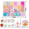 HUAZONTOM Beads Toys for Accessory Beads Day Educational Handmade Christmas Craft Elementary School 3 Years 4 Years Birthday Princess Cute Set Girls,