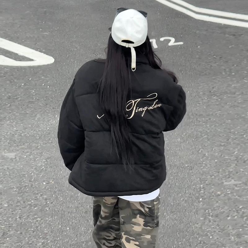 New Thickened Suede-like Winter Ms. Cotton-padded Jacket Short Loose Collar Cotton-padded Jacket