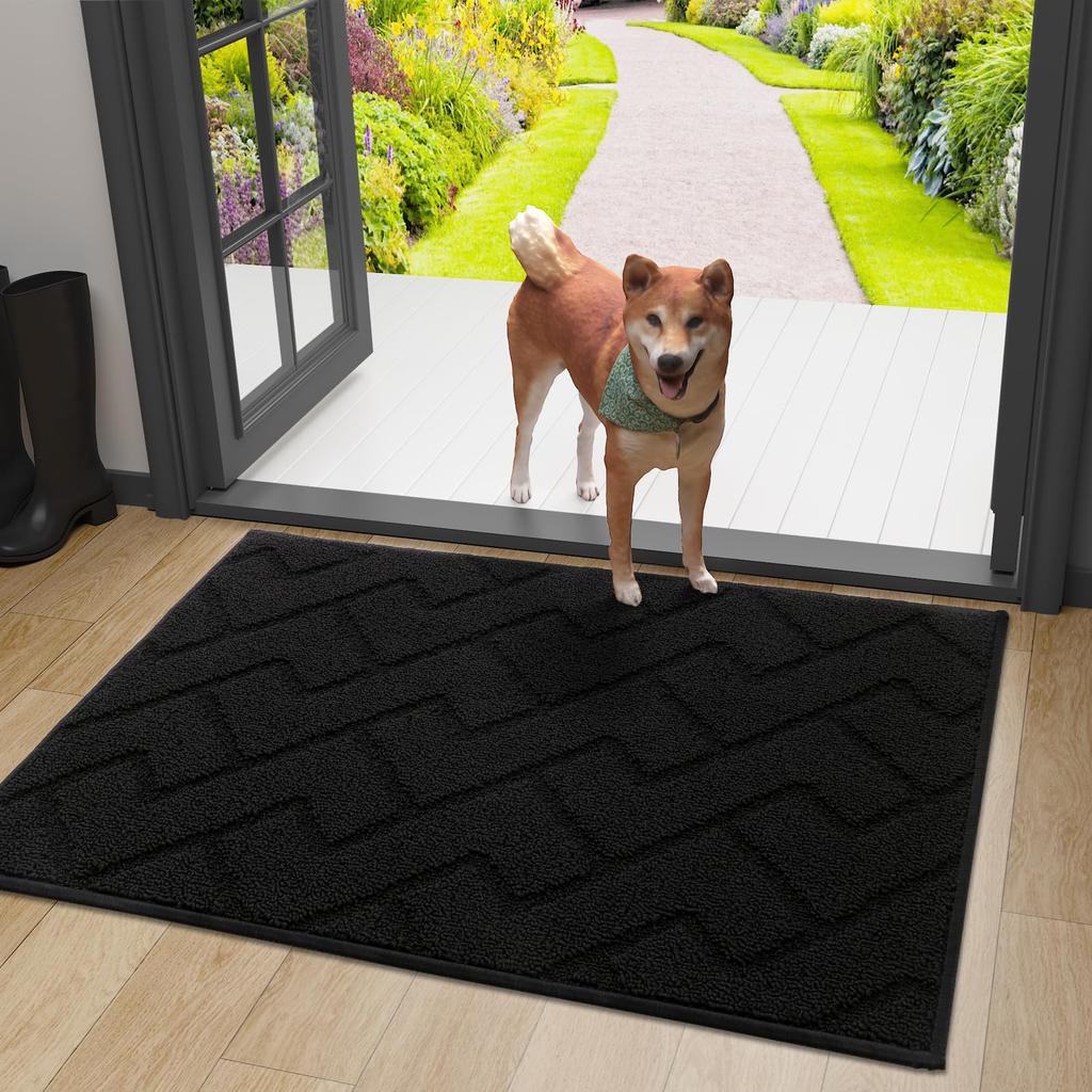 Olanly Washable Front Entry Doormats for Entryway Indoor Door Mat Non-Slip Absorbent Resist Dirt Entrance MatInside Floor Mats