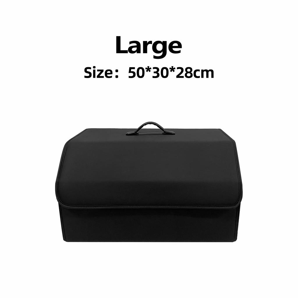 Faltbare Auto-Kofferraum-Aufbewahrungs-Organizer-Box Tragbare PU-Leder Auto-Aufbewahrungsbox mit Deckel Auto-Aufbewahrungstasche Fahrzeug-Kofferraum-Organizer