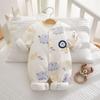 Thickened 120g Cotton Winter Baby Jumpsuit - Warm Padded Bodysuit for Crawling