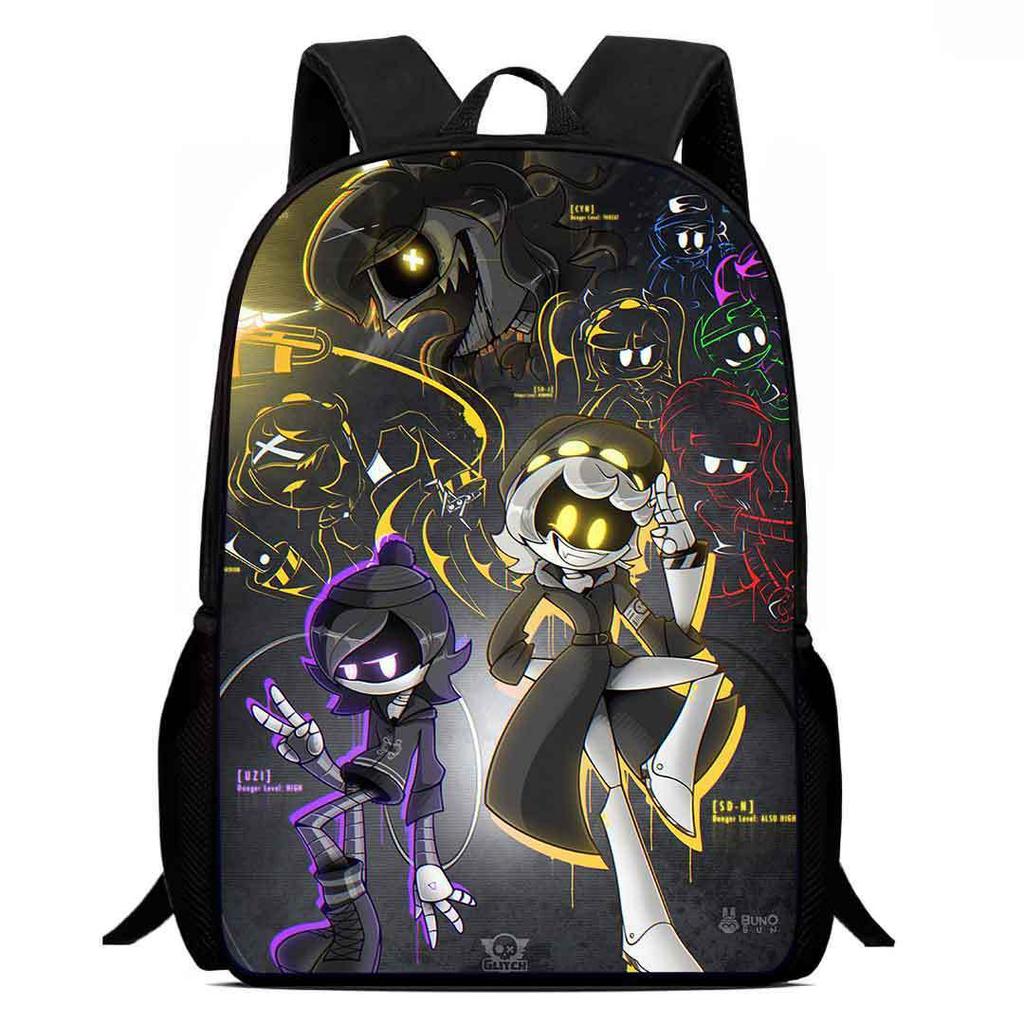 Printed Inorganic Killer Murder Drones School Bag, Cartoon Backpack Boys And Girls