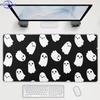 Halloween Bonito Fantasma Mousepad Estendido Almofada De Mesa Base De Borracha Antiderrapante Com Borda Costurada Grande Preto E
