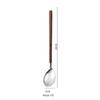 Stainless Steel Spoon & Fork Set with Wood Handle for Buffet & Hot Pot