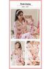 Middle-Aged Mom Long Sleeve Pajamas - Green Plant Series Cardigan, Loose Plus Size Home Set for Women, Spring/Autumn.