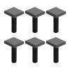 6PCS T Slot Bolts for Roof Rack Crossbar 0.79x0.79x0.16in M8*30mm Black Four Square Head T Bolts