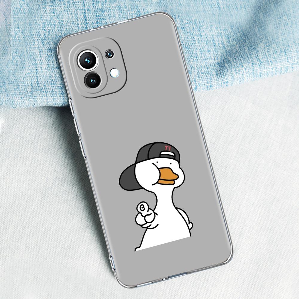 Case For Xiaomi Mi 15 14 13 12 11 Lite 15T 13T 12T Pro Poco X7 X6 X5 Pro 5G X3 NFC F7 F6 F5 Cover Funny Cute Duck Fashion Couple
