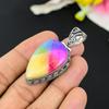 Rainbow Solar Quartz Gemstone 925 Sterling Silver Jewelry Pendant 2.44" KG-152