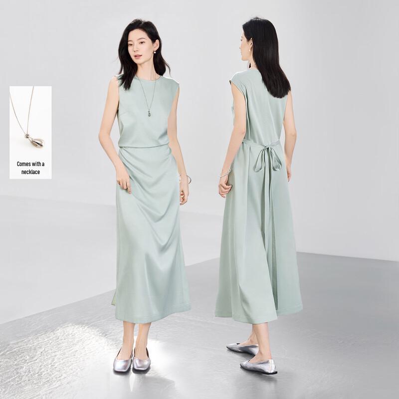 

IHIMI Satin Sleeveless A-Line Dress XL