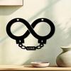 1pc Infinity Love Heart Handcuff Metal Wall Art Romantic Couples Gift Valentine Anniversary Decor