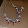 Elegant Rhinestone Bow & Teardrop Jewelry Set - Chic, Luxurious, Versatile Accessories