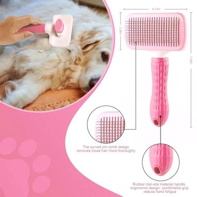 Pet Dog Comb Pet Brush Hair Slicker Brush for Pet Massage Cat Hair Grooming and Care Comb Hair Remover Brush for Long Hair Dog