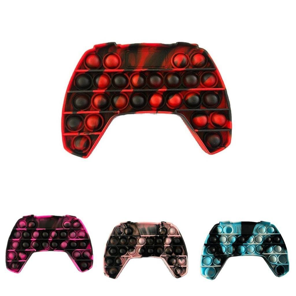 Vibrant Tie-dye Game Controller Push Bubble Sensory Fidget Toy For Stress Relief