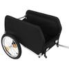 Carrello da Bicicletta per Carico, Copertura Impermeabile Rimovibile, Capacità 40 kg, Ruote da 16 Pollici Off-Road, Design Pieghevole per Campeggio e Shopping – Grigio/Nero