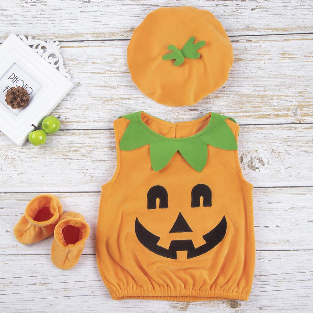 

LAPA Новорожденный Ребенок Хэллоуин Тыква Костюм Шляпа Носки 3PCS Наряды