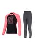 Akuatika Women'S Rash Guard Aqawbn + High-Waisted Water Leggings Gy Set