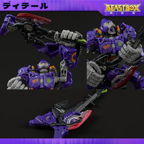 52TOYS BEASTBOX BB-70 NEO GIO „Neo Geo Version“ Verwandlungsspielzeugfigur - Verwandelt sich von einem Würfel in einen Gorilla. Bemalte, hoch bewegliche Action-Figur