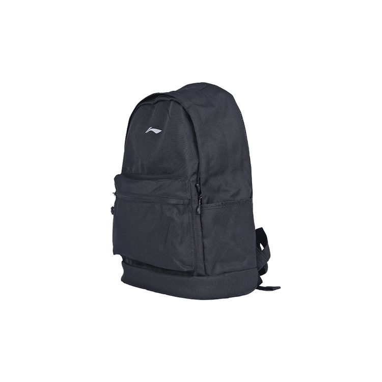 Li Ning Sports Lifestyle Serie Einfarbiger Minimalistischer Polyester Rucksack Unisex Rucksack Schwarz ABSQ564-1