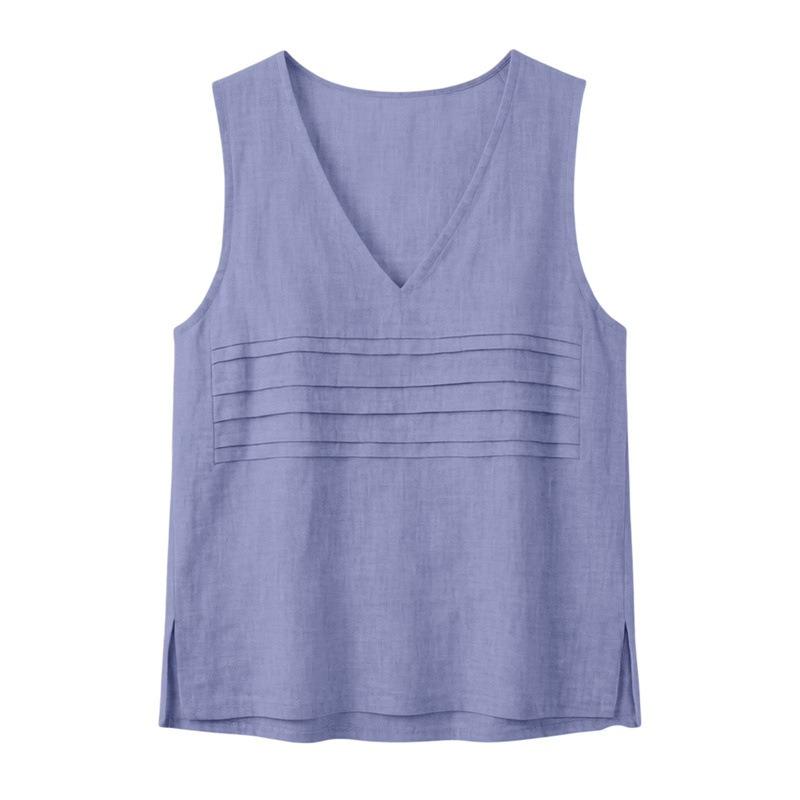 Women S V Neck Sleeveless Loose Casual Summer Top