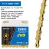 6-7-8S-Z80 116L Catena Bici Oro Bici da Strada Montagna Catena Oro Con Maglia Rapida Catena Resistente Professionale Antiruggine