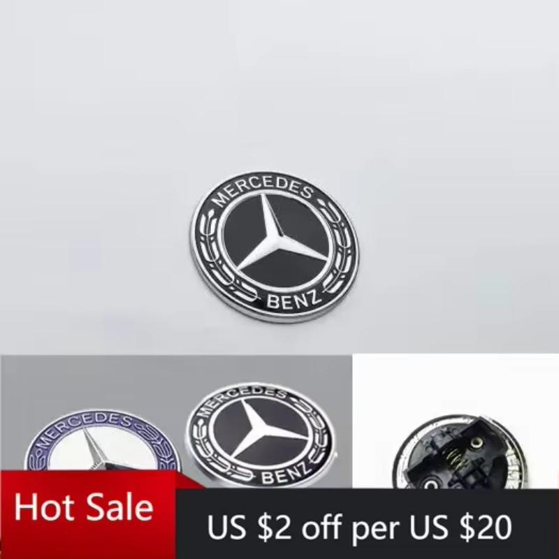 Hots Kovový plochý znak na kapotu auta Přední odznak Logo Samolepka Pro Mercedes Benz W212 W213 W205 W177 W247 W176 CLS CLA CLK CLG GLS