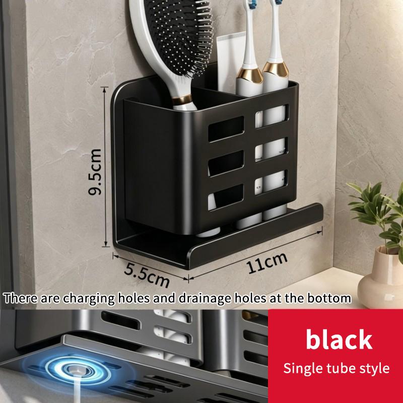 1Pcs New No Drill Wall Mount Bathroom Shelf Makeup Storage Organizer Toiletries Skin Care Product Rack Bathroom Accessories