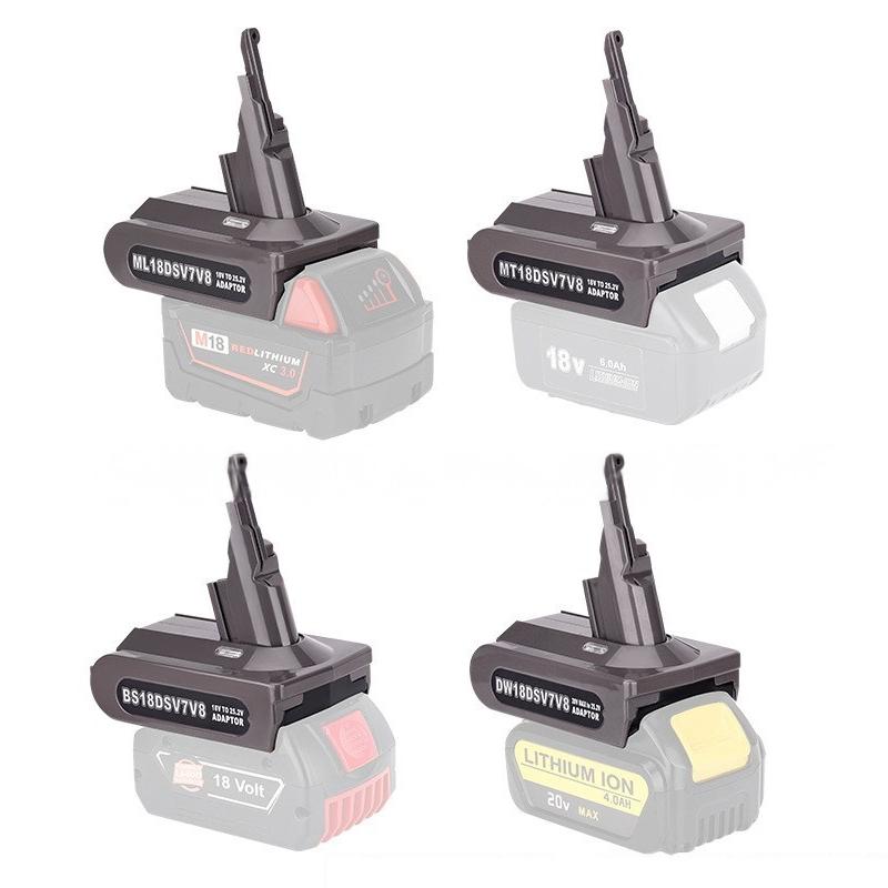 1 Piece For Makita For Dewalt 18V Lithium Battery Converter To For V7 V8 Series Vacuum Cleaner Tool Adapter