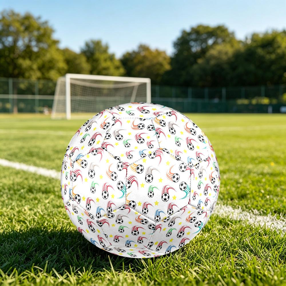 1pc Soccer Ball Pattern Soccer Ball Size 5 Football Machine Sewn Indoor/Outdoor Universal Football Q14
