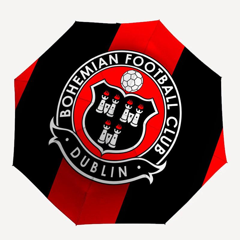 Bohemian Football Club, Dublin Automatic Opening and Closing, 8 rib Structure Portable Umbrella, Suitable for Men and Women in All Seasons
