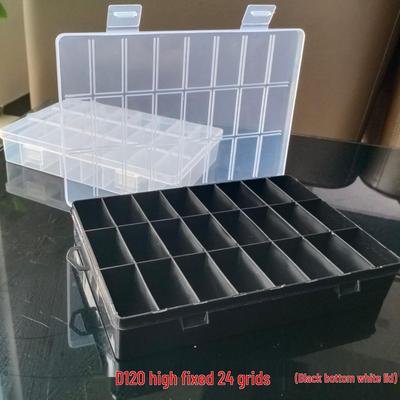 Duidelijke Plastic Opbergdoos met 24 Vakjes voor Hardware & Accessoires