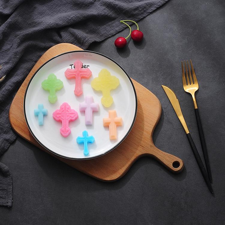 Retro Cross Silicone Cake Mold Ice Cubes Chocolate Cookies Biscuit Resin Mold Multifunctional Household Kitchen DIY Baking Tool