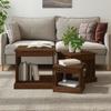VidaXL Nesting Tables 3 Pcs Brown Oak Engineered Wood 816495