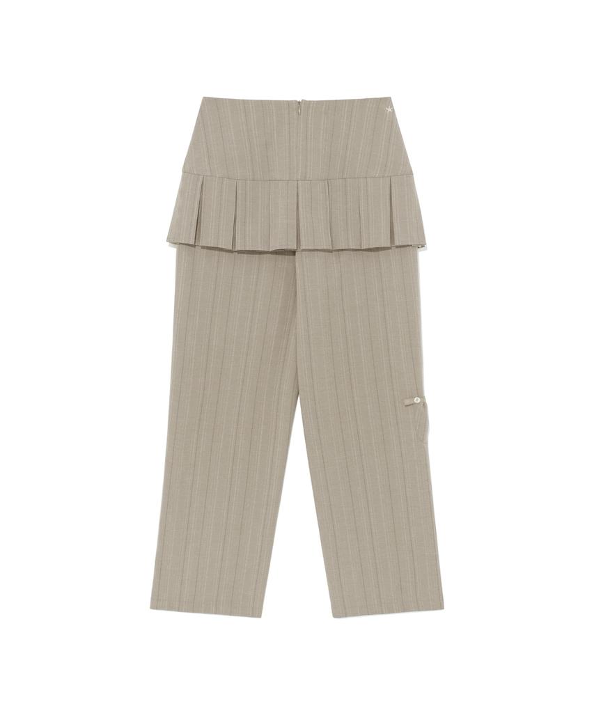 THE COLDEST MOMENT (W) Tcm Skirt Layered Button Pants (Beige)