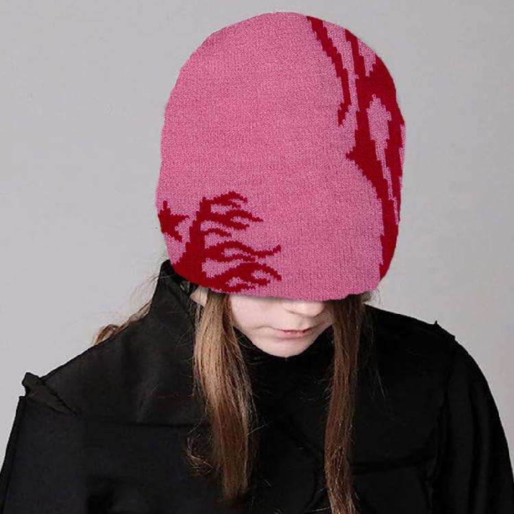 Popular Beanies Hat for Adult Fashion Winter Autumn Skull Hat Teens Warm Pullover Hat Breathable Stretchy Jacquard Caps